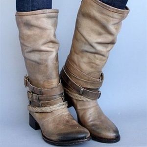 Freebird by STEVEN Drover Boot in Stone